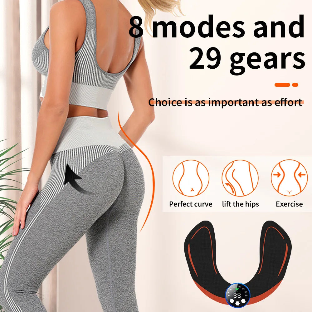 Wireless EMS Body Sculptor - Rechargeable Butt Trainer 29 Levels 8 Modes Dual-Channel Muscle Toner for Gym & Home Workout