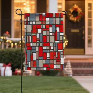 Festive Floral Design Double-Sided Linen, 12x18 Inches, Home Outdoor Yard Holiday Party Decorations (Flag Pole Not Included)