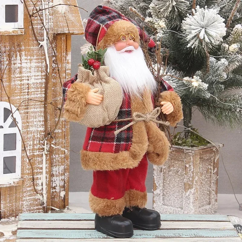1~4PCS 2025 Christmas Decoration for Home Santa Claus Doll 30cm Navidad Party Decor Xmas Ornaments New Year Gift