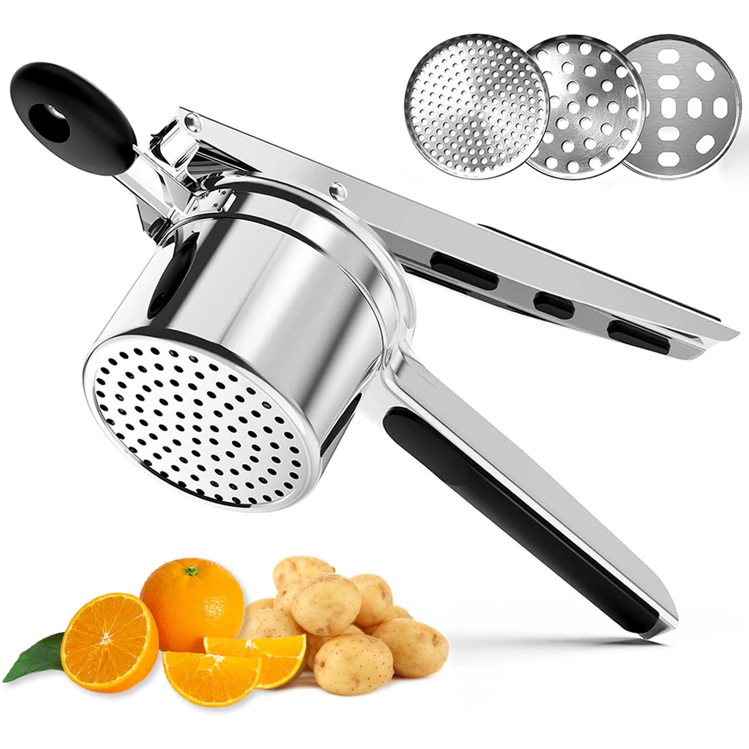 1PC stainless steel potato ricer with silicone handle and replaceable chassis potato mashers presses mashing mashed potatoes - You Offer