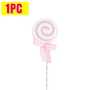 20/1x Christmas Candy Cane Ornaments Plastic Glitter Xmas Tree Hanging Pendants Twisted Crutch Candy Canes New Year Party Favors