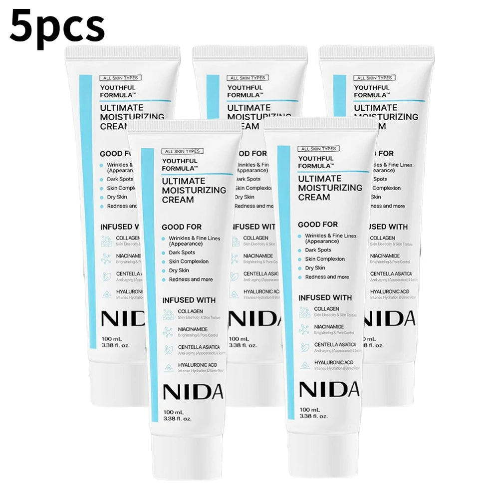100ml Korea NIDA Moisturizing Ultimate Cream Collagen Youthful Repair Damage Skin Strengthen Barrier Daily Facial Skin Care