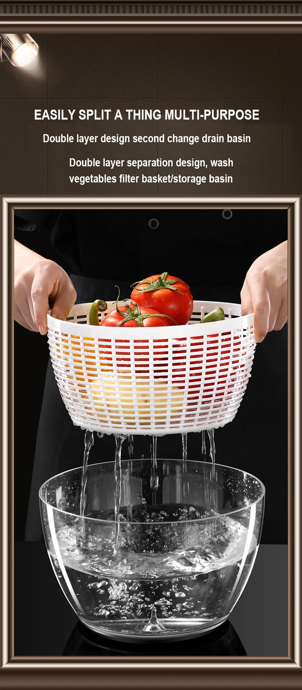 Salad Spinner Electric/Manual Vegetable Dehydrator Multifunction Food Fruit Dryer Quick Drying Drain Basket Kitchen Accessories