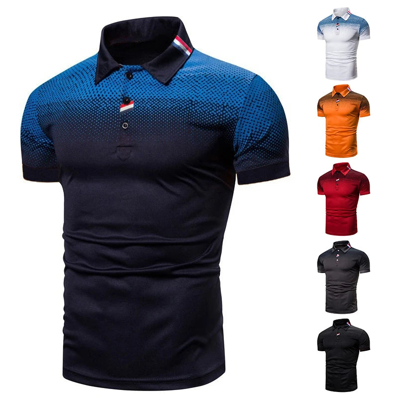 Summer Mens Polo Shirt Slim Casual Business Shirts Short Sleeve Luxury Polo t Shirts For Men Formal Soccer Top Football t Shirt
