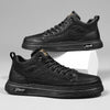 British Leather Men's Casual Shoes Breathable Trendy Handmade Shoes Platform Breathable Shoes Male Walking Shoes Men Black Shoes