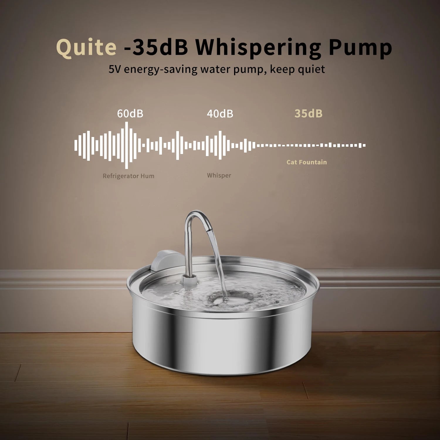 Stainless Steel Cat Water Fountain Automatic Cat Drinker Drinking Fountain For Cats Dogs Pet Water Dispenser Accessories