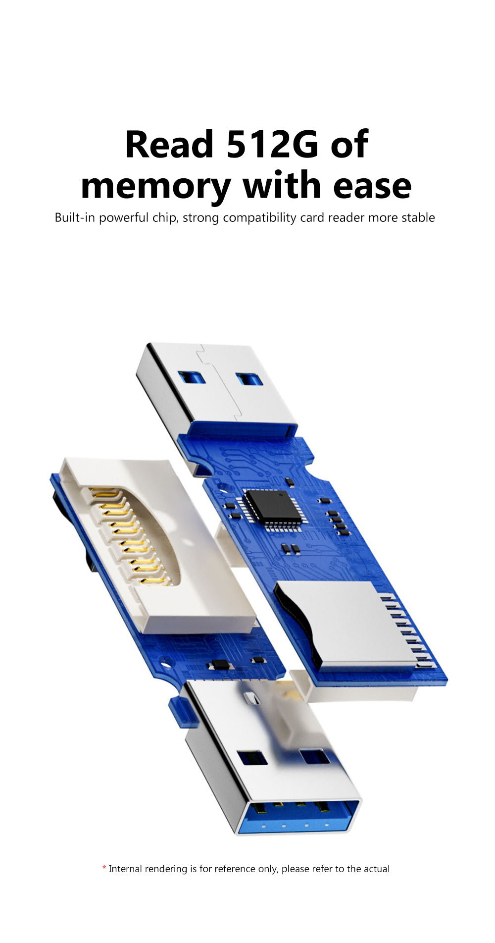 New 2 IN 1 High Speed Usb 3.0 Smart Cardreader Adapter Usb Card Reader For PC Laptop Accessories SD TF Card Memory
