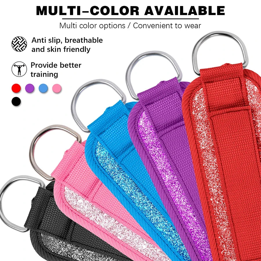 Fitness fluorescence Sports Straps Adjustable D-Ring Support Cuffs Ankle Pulley With Buckle Guard Leg Strength Safety Abductors - You Offer
