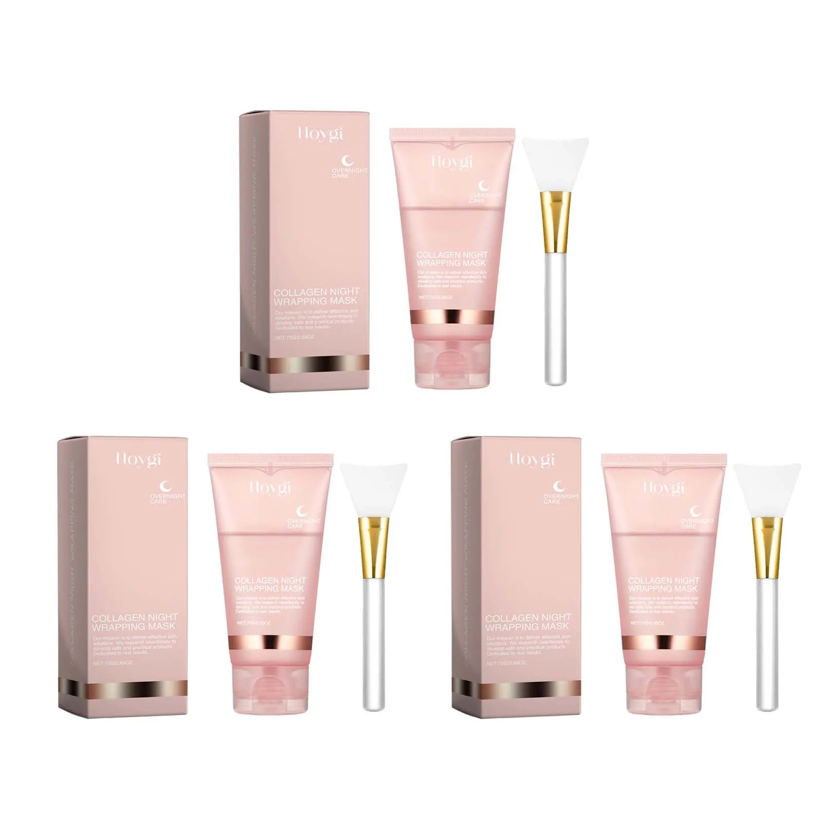 Collagen Peel-off Mask Deep Hydrating Firming Fade Fine Lines Shrink Pores Brightening Overnight Wrapping Mask Face Skin Care