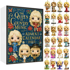 Mini Dolly Advent Calendar Queen of Music Cute Parton Ornaments Countdown Calendar Backpack Pendents Christmas Decorations 2025