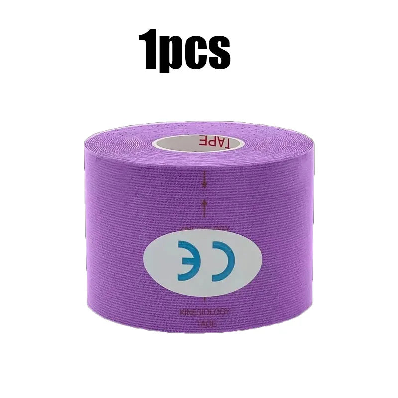 1/6pcs Breathable Cotton Kinesiology Tape Sports Elastic Roll Adhesive Muscle Bandage Knee Elbow Protector Injury Pain Care Tape