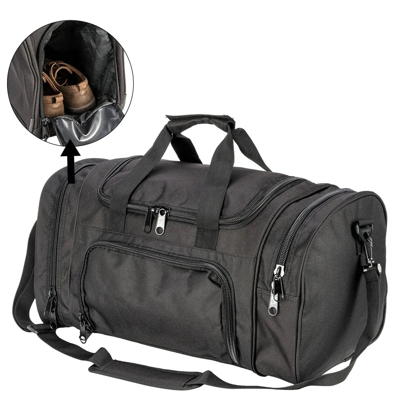 Military Tactical Travel Bag Men Outdoor Handbag Sports Luggage Bags Weekend Gym Hiking Trekking Bag with Shoes Compartment - You Offer