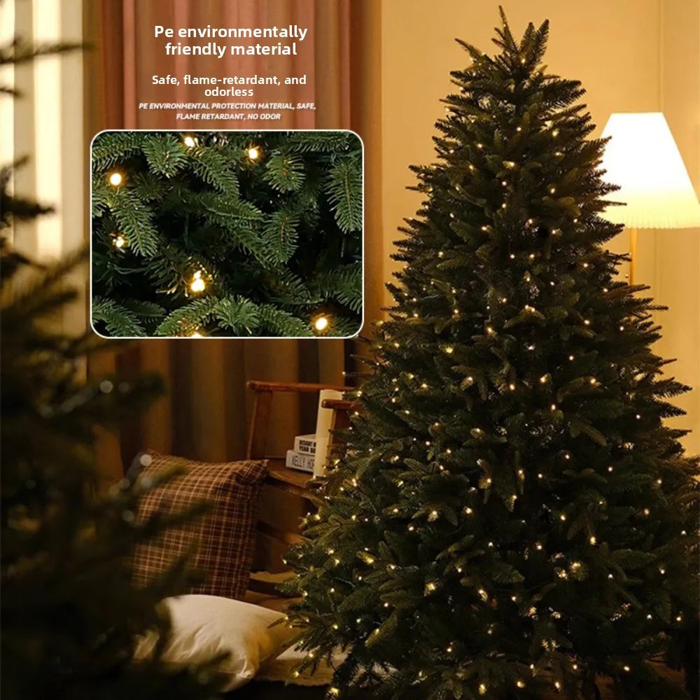 PE Large Christmas Tree with Lamp, Home Lighting, Living Room Interior, New Decoration, Bare Tree, 2025