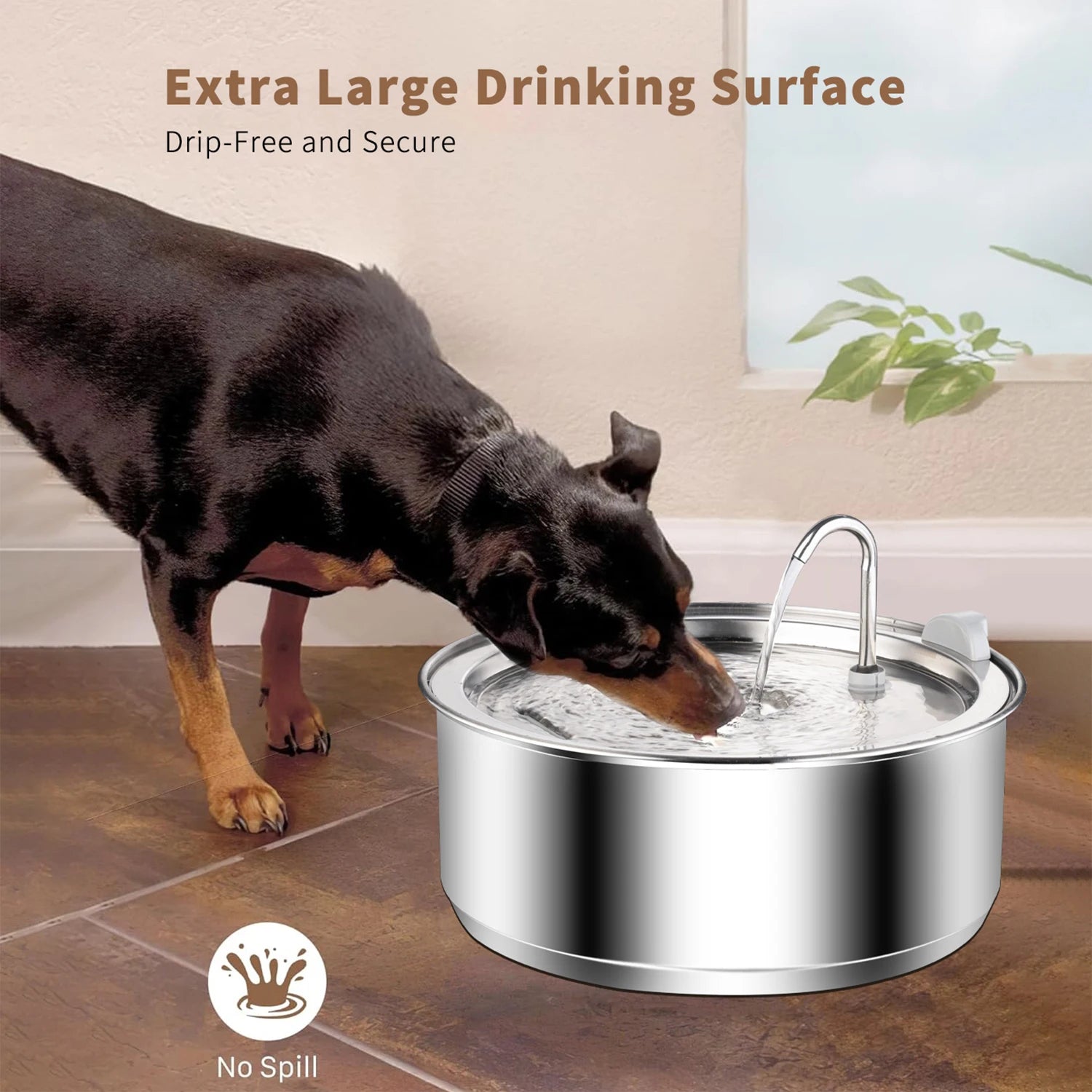 Stainless Steel Cat Water Fountain Automatic Cat Drinker Drinking Fountain For Cats Dogs Pet Water Dispenser Accessories