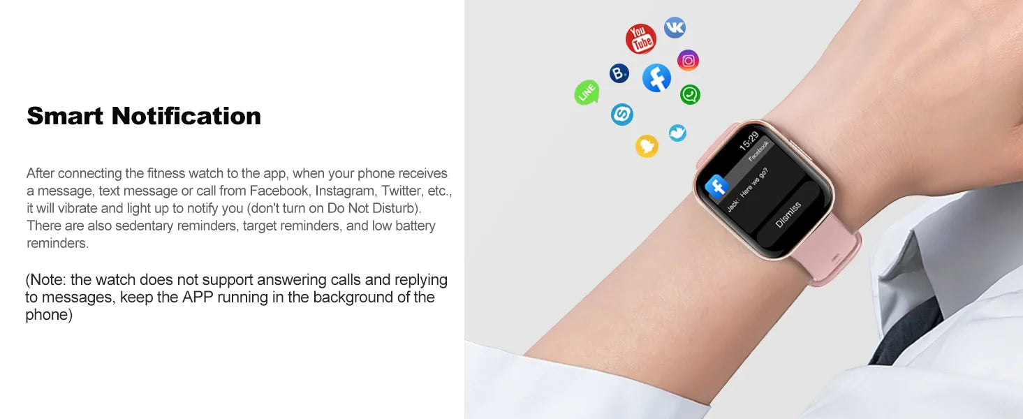 Smart Watch, Fitness Tracker Watch for Men Women, 1.69'' Touch Smartwatch Fitness Watch with Pedometer/Sleep Monitor. - You Offer