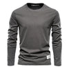 100% Cotton Long Sleeve T shirt For Men Solid Spring Casual Mens T-shirts High Quality Male Tops Classic Clothes Men's T-shirts