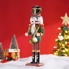 30cm Nutcracker Handmade Soldier Puppet Wooden Model Doll Christmas Tree Ornament Home Table Decoration
