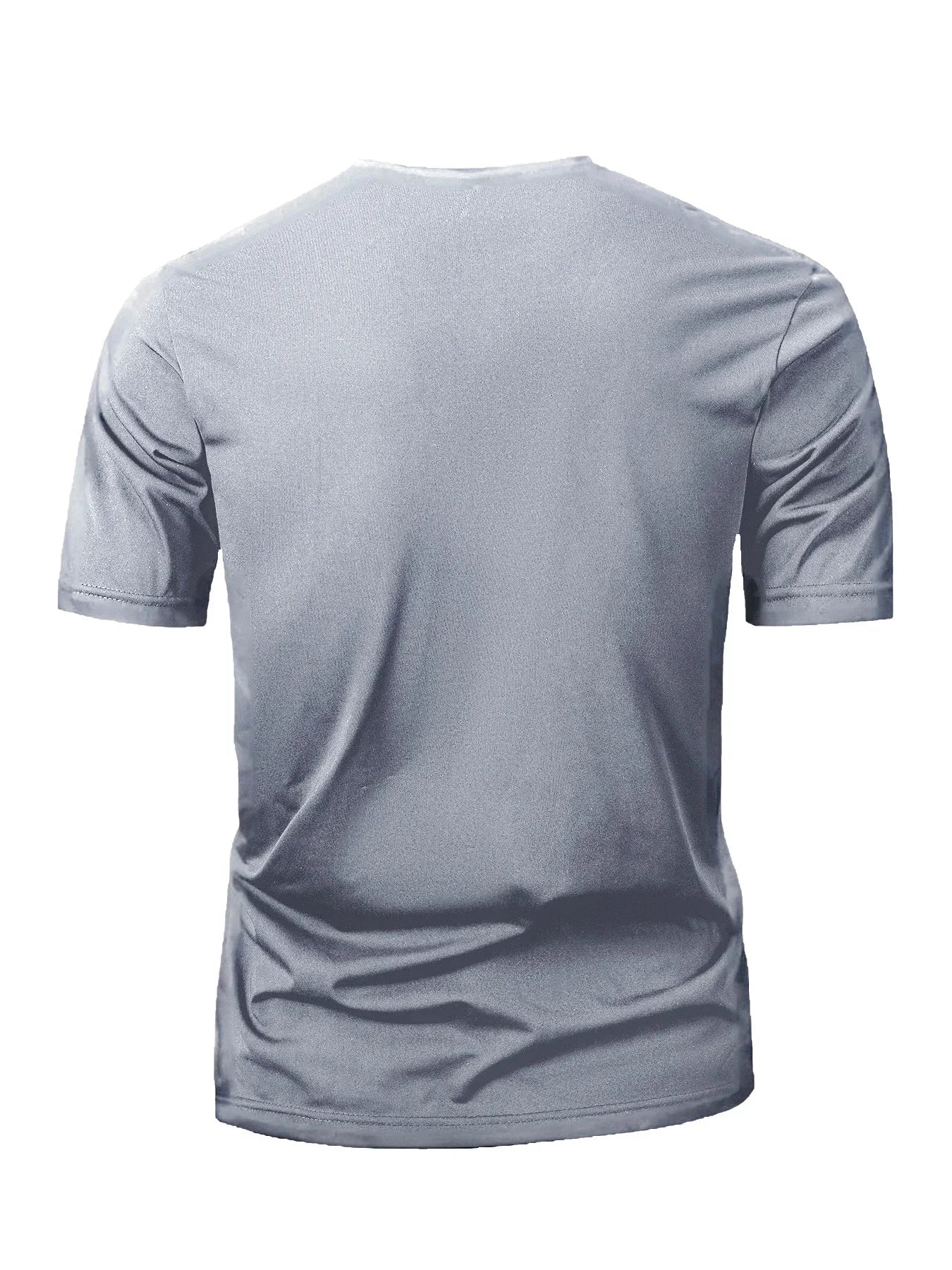 Summer Men's Solid Color T-shirt Short Sleeve Zipper Collar T Shirt Relaxed Breathable Casual Street Wear New Men's Top