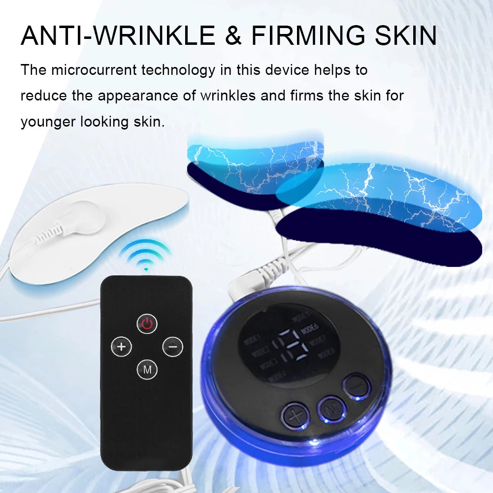 EMS Facial Massager Current Muscle Stimulator 8 Modes 19 Levels Facial Lifting Device Face Tightening Tool for Neck Face