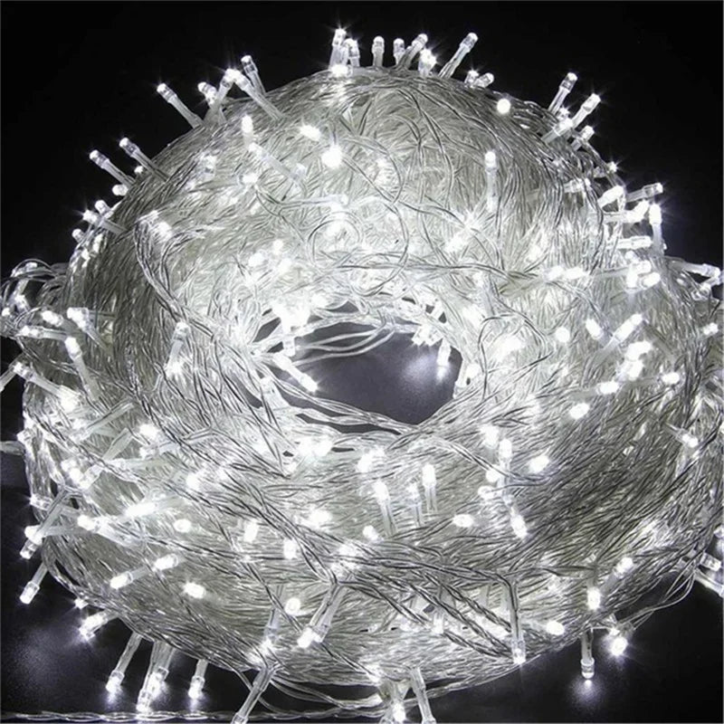 10/20/50m Outdoor LED String Lights Garland Waterproof Fairy Light Festoon Lamp Wedding Party Holiday Gardening Decoration Light