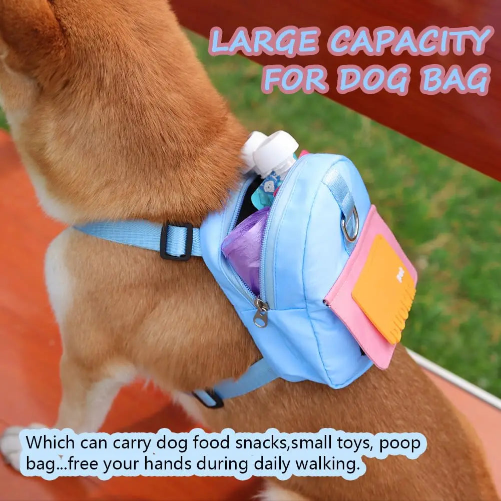 Cat and Dog Backpack Pet Traction Backpack Outdoor Travel Adjustable Pet Backpack Shoulders Pet Outing Equipment Breathable
