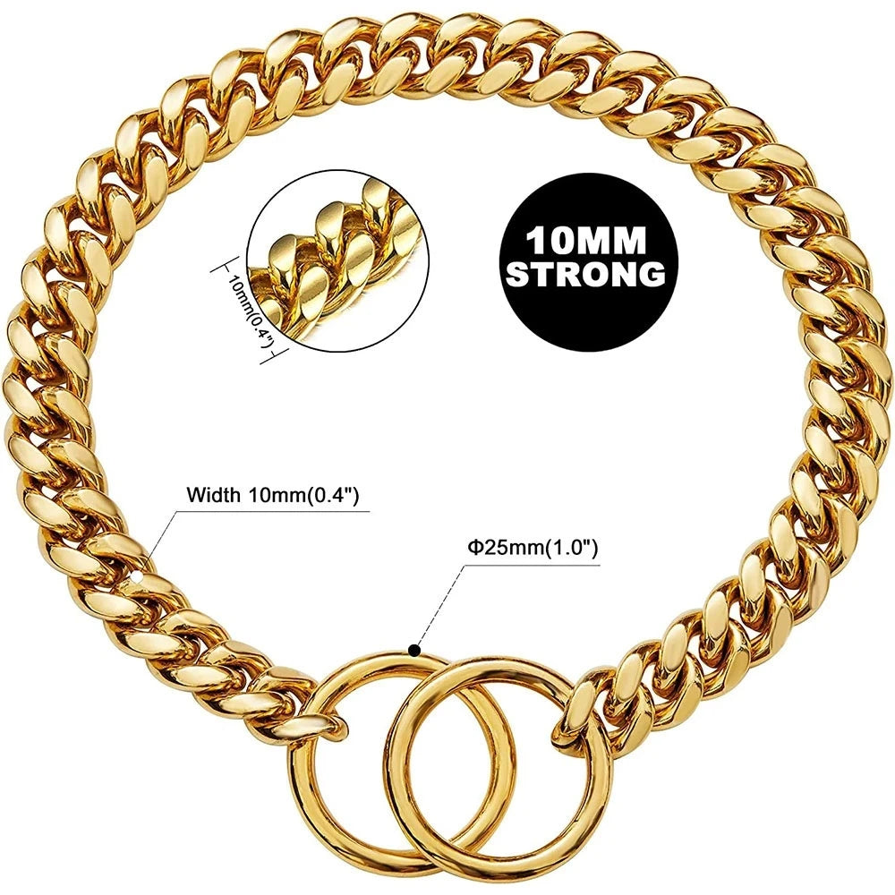 Metal Training Dog Choke Chain Collars for Large Dogs Pitbull Bulldog Durable Stainless Steel Dog Slip P China Collar