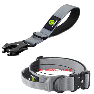 Tactical dog collar leash set leash handle military can dur nylon pit dog, medium large walking training pet accessories