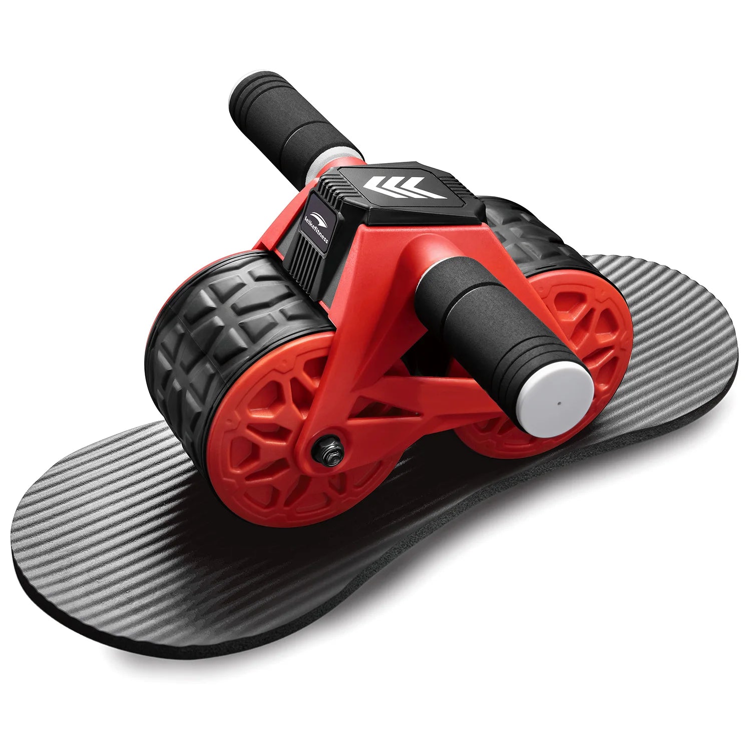 leikefitness Ab Wheel Roller Automatic Rebound with Knee Pad Mat,Core Muscle Ab Trainer with Intelligent Display, Ab Workout Equ - You Offer