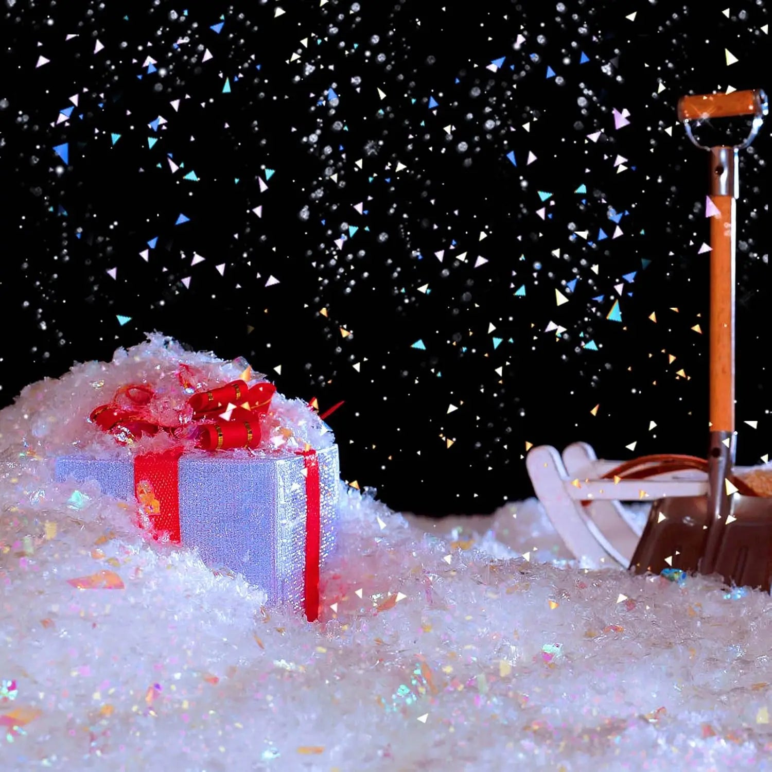 Artificial Fake Snow Christmas Snow Powder Winter Snowflake Decor for DIY Crafts Village Displays Holiday Xmas Party Favors