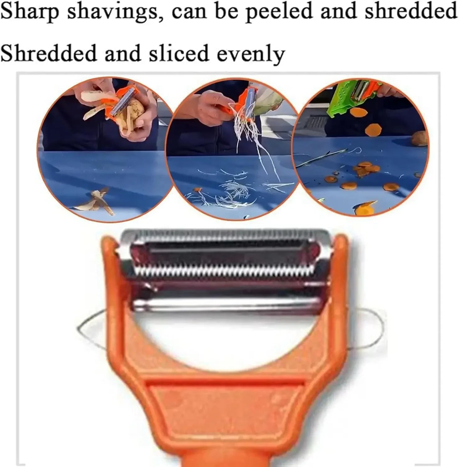 Peeler Multi Peeler Kit Fruit and Vegetable Peeler Home Multi Fruit Peeler for Kitchen Julienne Strips for Potato Orange Lemon - You Offer