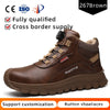 Rotating Button Indestructible Shoes Safety Boots Men Steel Toe work Boots Waterproof Non-slip Puncture-Proof Protective Shoes