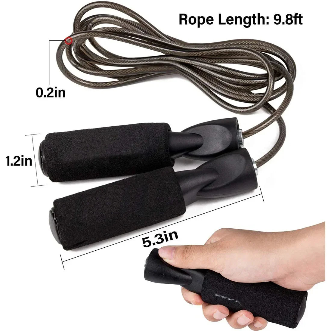 Adjustable Length Steel Wire Jump Rope Speed Skipping Workout Fitness Kids Adults Sport Portable Exercise Training Equipment - You Offer