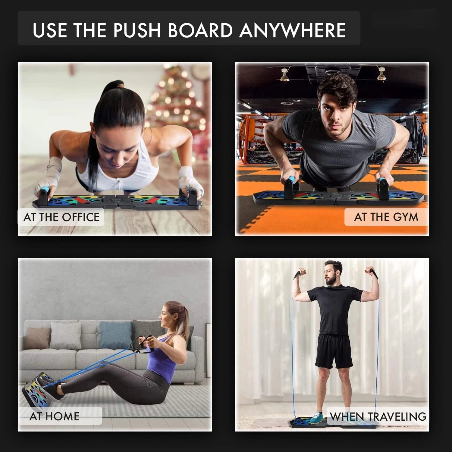 Push-up Board Set Portable Multifunctional Push-up Bar Foldable Fitness Equipment For Chest Abdomen Arms/Back Training - You Offer