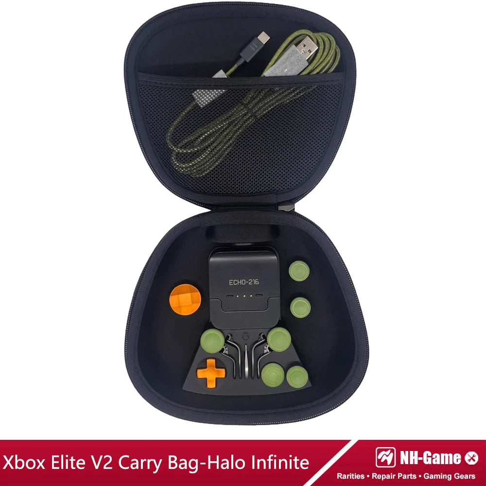 Replacement Housing Shell Kit For Xbox Elite Series 2 Controller Front Case Back Cover LB RB Bumper Button Grips Carry Bag