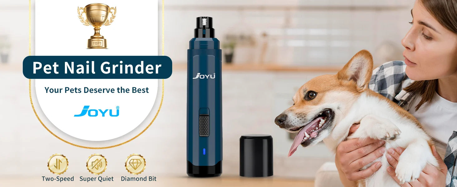 2-Speed Dog Nail Grinder  Enhanced Pet Nail Grinder Super Quiet Rechargeable Electric Dog Nail Trimmer Painless paws grooming