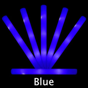 1-50PCS LED Glow Sticks Bulk Colorful RGB Glow Foam Stick light Stick Cheer Tube Dark Light for Concerts Birthday Wedding Party
