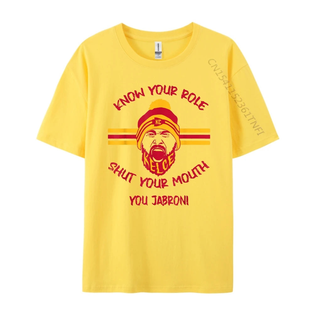 Know Your Role Shut Your Mouth Grey Shirt Graphic Tee Funny T Shirts Graphic T Shirts 100% Cotton Clothes Camisa Creative