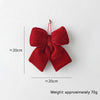 Velvet 3D Christmas Bow Christmas Tree Pendant Christmas Decoration Fence Stair Railing Fireplace Decoration