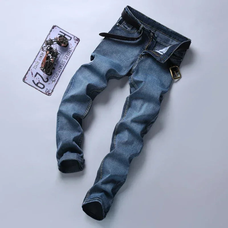 Mens High Quality Jeans Fashion Straight Denim Pants Men Classic Casual Jeans Male Plus Size Denim Trousers Ripped Jeans 28-40 - You Offer