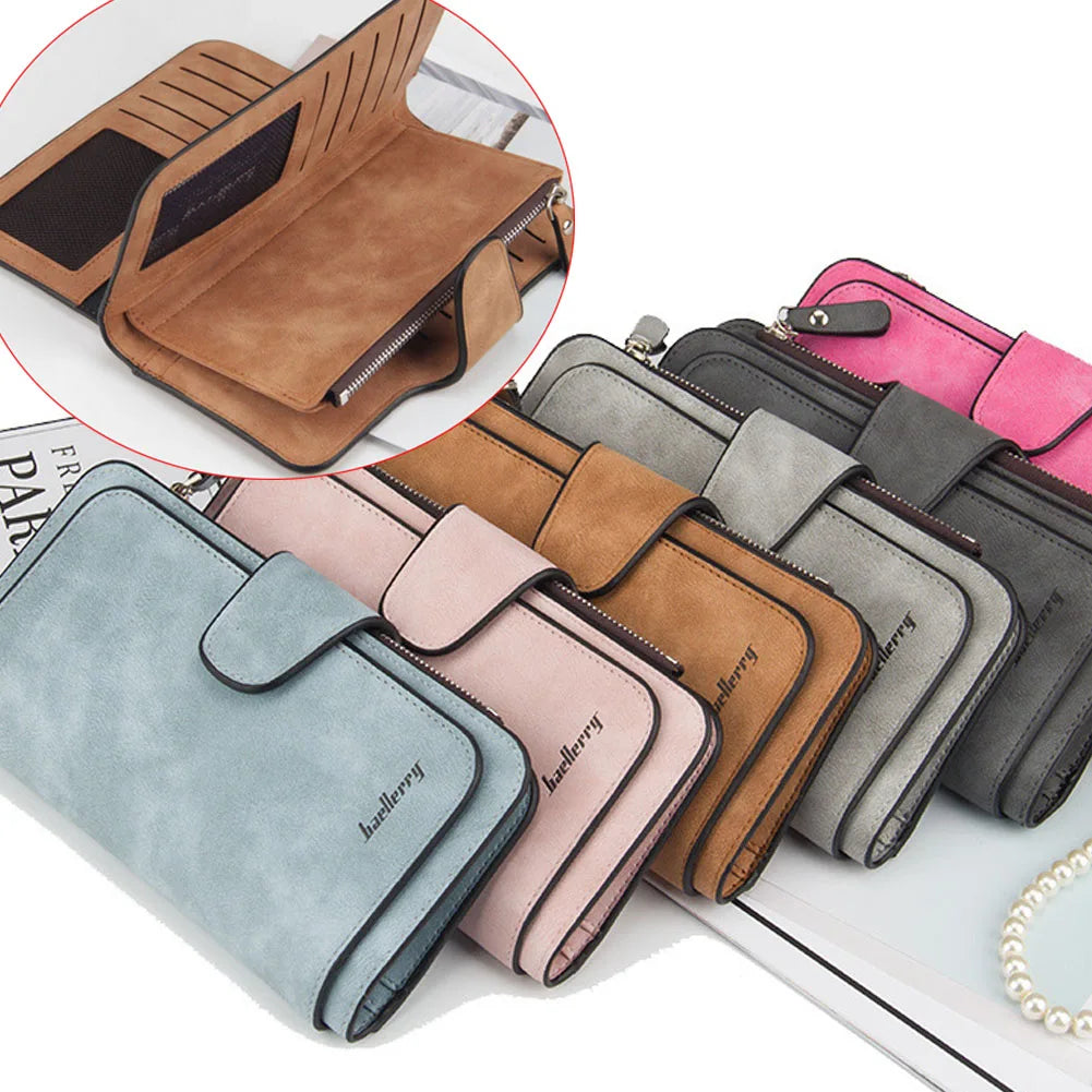 Long Wallet For Women Large Capacity Trifold Credit Card Holder Organizer Clutch Cellphone Handbag - You Offer