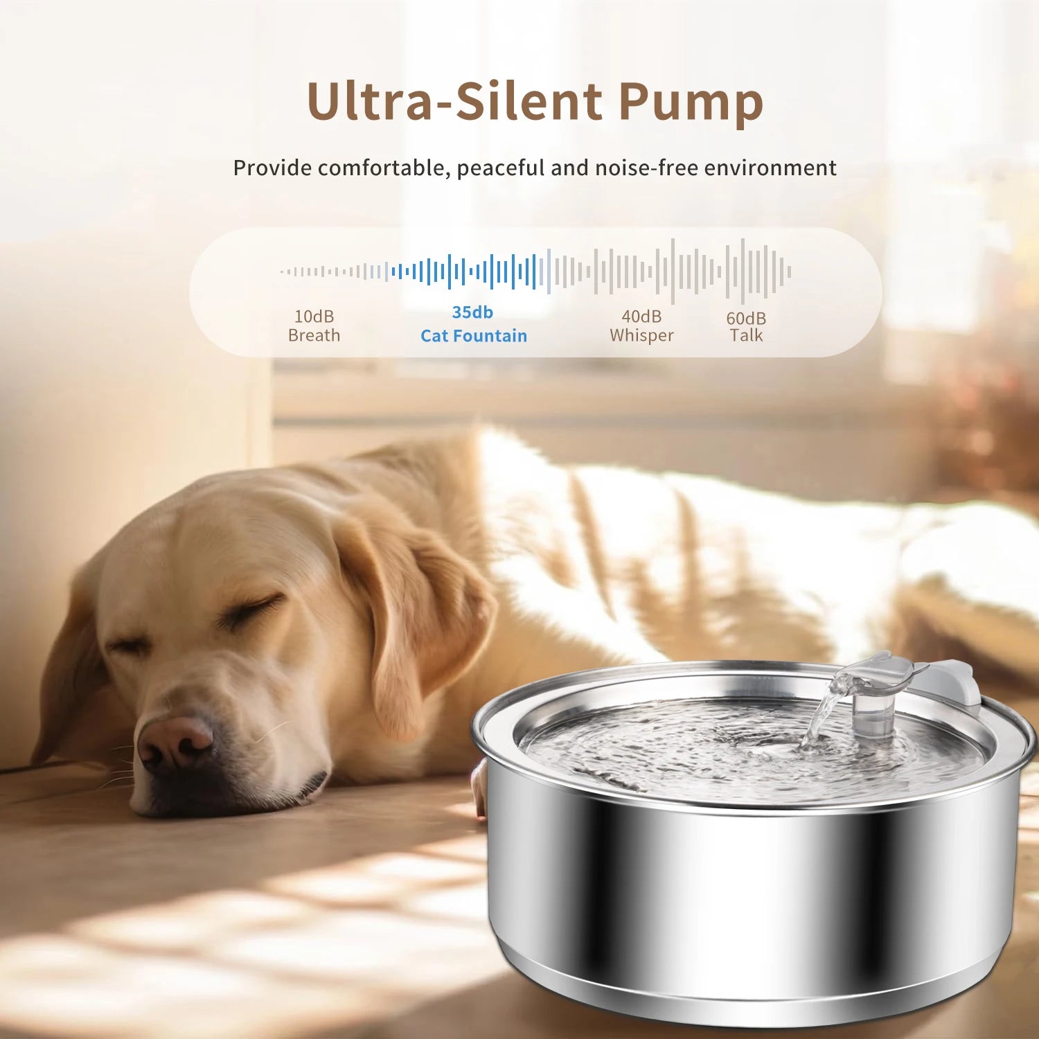 Stainless Steel Cat Water Fountain Automatic Cat Drinker Drinking Fountain For Cats Dogs Pet Water Dispenser Accessories