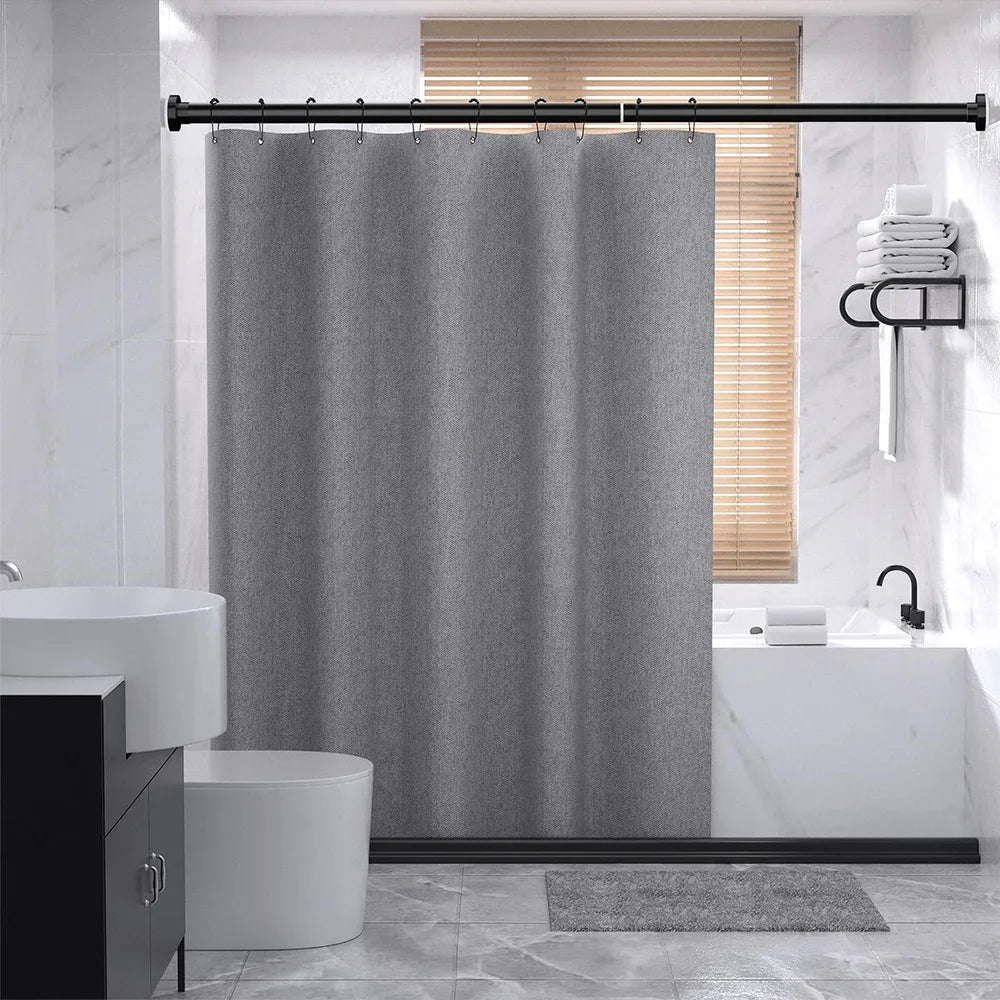 50-260CM Adjustable Curtain Rod No Drilling Telescopic Shower Curtain Pole for Balcony Bathroom Wardrobe Rod Clothes Drying Rack