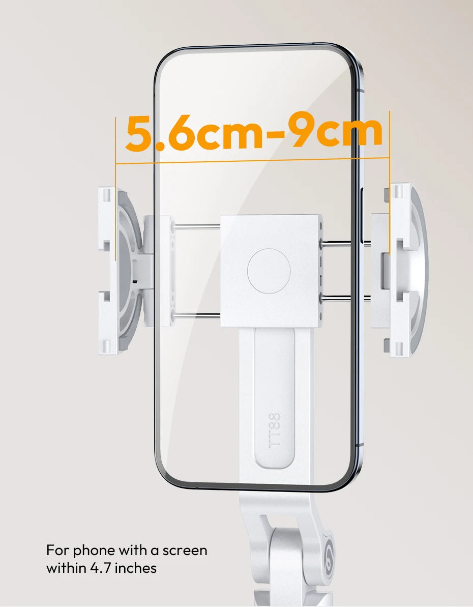 Ulanzi TT88 Overhead Selfie Stick Wireless Tripod Magsafe&Phone Clip for iPhone 16 15 14 13Android with Hook for Overhead Shoot