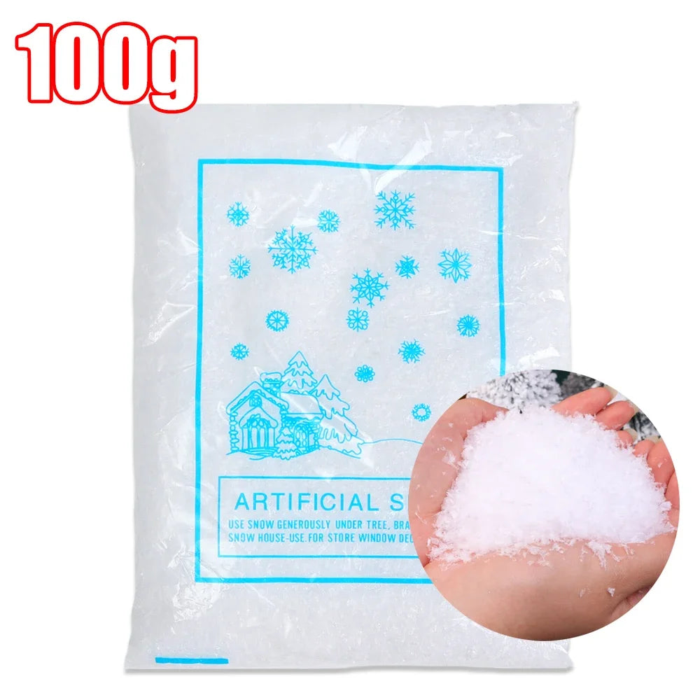50/200g Winter Fake Snow Artificial Snowflake Christmas Snow Powder Party Decor Xmas DIY Crafts Village Displays Props Gifts