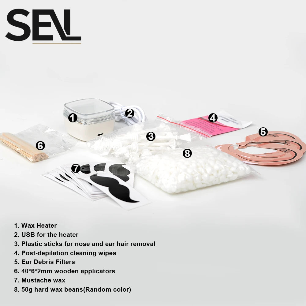 USB Wax Heater Machine Depilatory Waxing Beans Heater Nose Facial Wax Kit Depilatory Waxing Beans Heater For Men and Women
