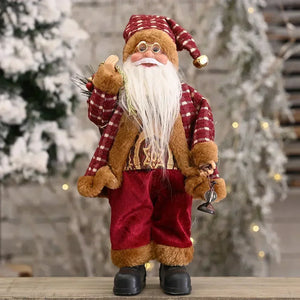 1~4PCS 2025 Christmas Decoration for Home Santa Claus Doll 30cm Navidad Party Decor Xmas Ornaments New Year Gift