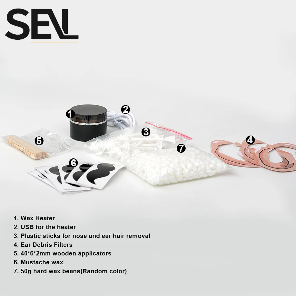 USB Wax Heater Machine Depilatory Waxing Beans Heater Nose Facial Wax Kit Depilatory Waxing Beans Heater For Men and Women