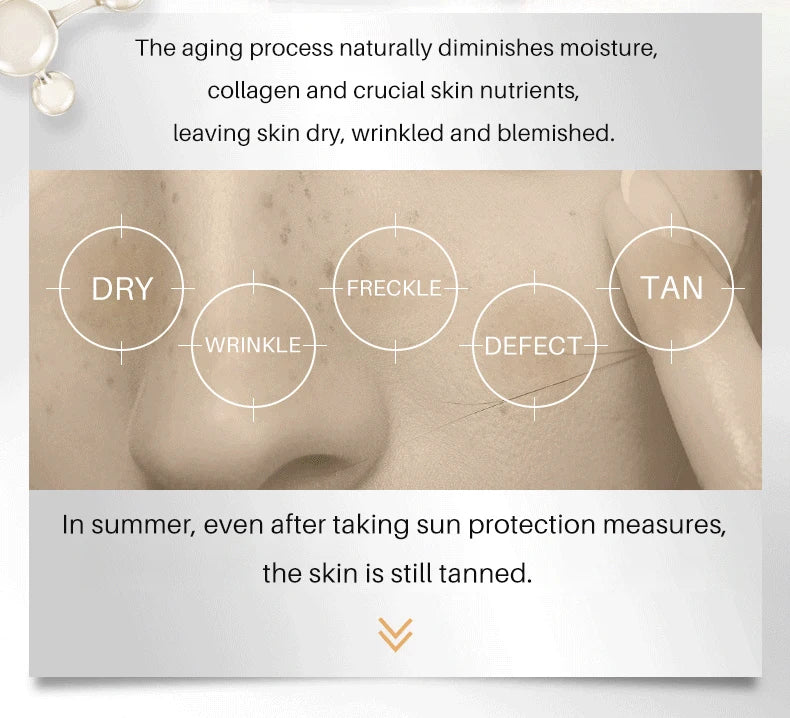 Lanthome Glutathione Whitening Serum Fade Black Dark Spots Vitamin C Defects Reduce Facial Oil Brightening Firming For Women