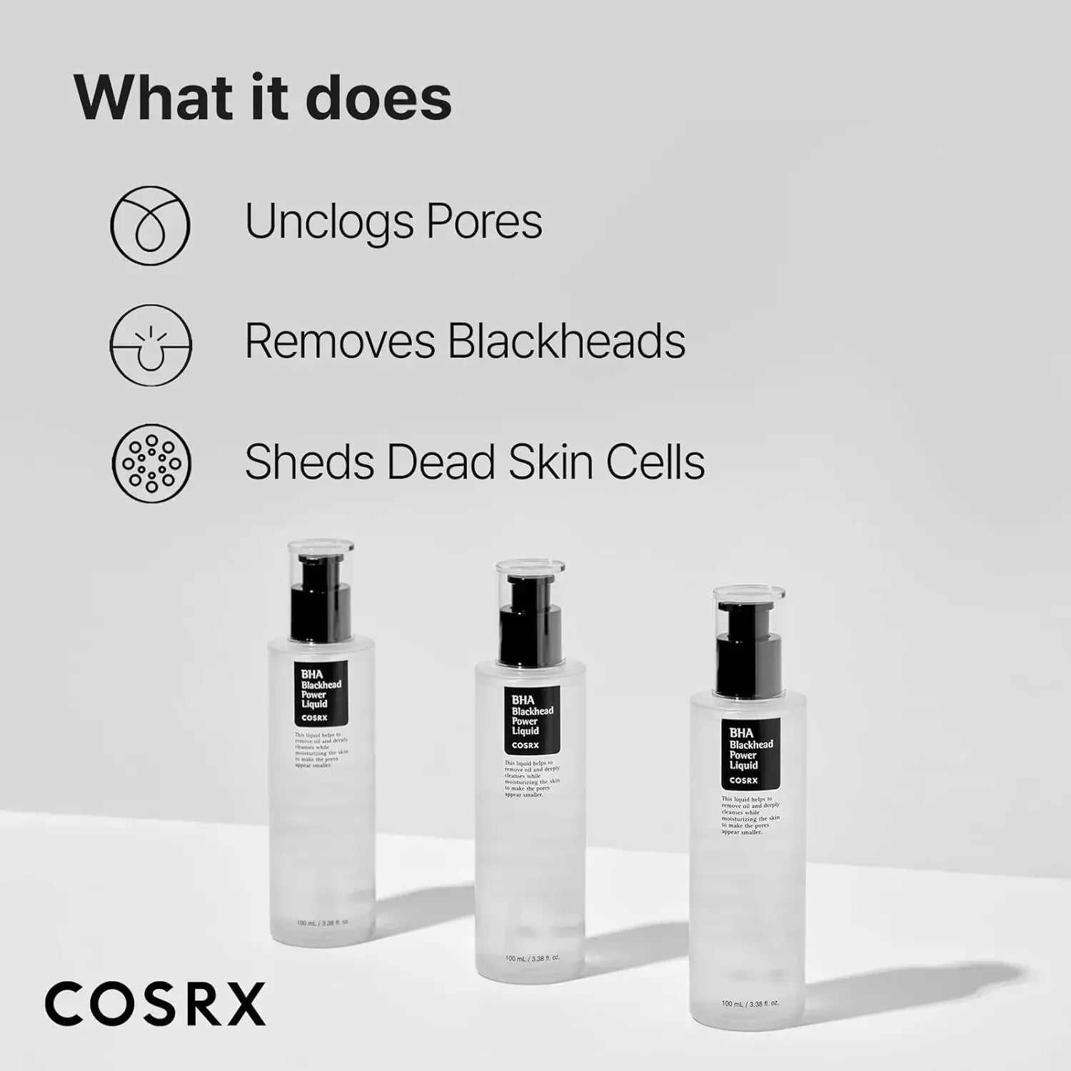Cosrx BHA Blackhead Power Removal Snail Essence BHA Salicylic Acid Cleaning Pores Moisturizing 100ML Dark Spot Remover For Face