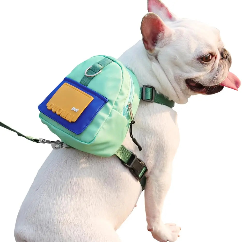 Cat and Dog Backpack Pet Traction Backpack Outdoor Travel Adjustable Pet Backpack Shoulders Pet Outing Equipment Breathable